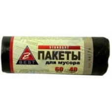 Пакети для сміття чорні Z-best, 40 штук по 60 л