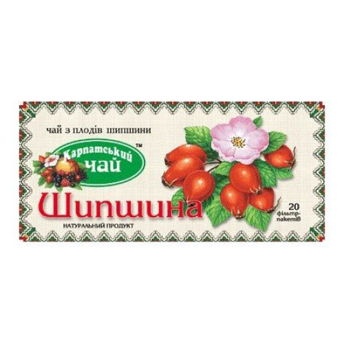 Карпатський чай Шипшина, 20 пакетиків