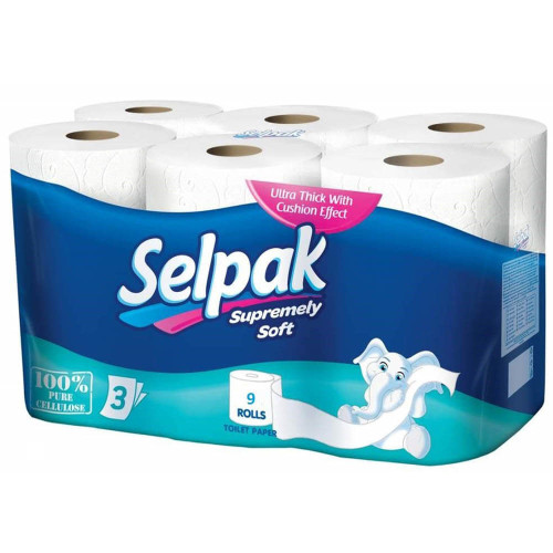Папір туалетний Selpak тришаровий 8 шт. в уп.