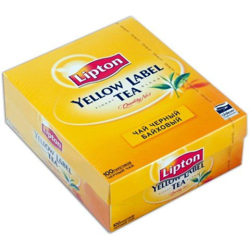 Чорний чай ТМ Lipton, 100 пакетиків