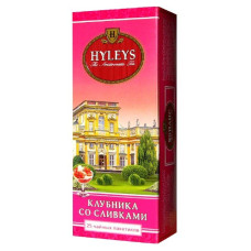 Чорний чай Полуниця з вершками HYLEYS, 25 пак.