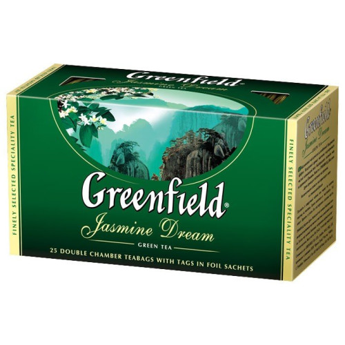 Зелений чай Greenfield з жасмином, 25 пакетиків