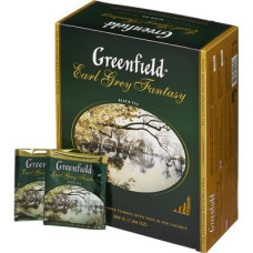 Чорний чай Greenfield Earl Grey Fantasy з бергамотом, 100 пакетиків