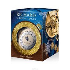 Чай чорний Richard Christmas Clock, 30 г в жерстяній банці «Новорічна куля»
