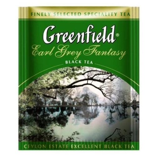 Чорний чай Грінфілд з бергамотом Earl Grey Fantasy, 100 пак.