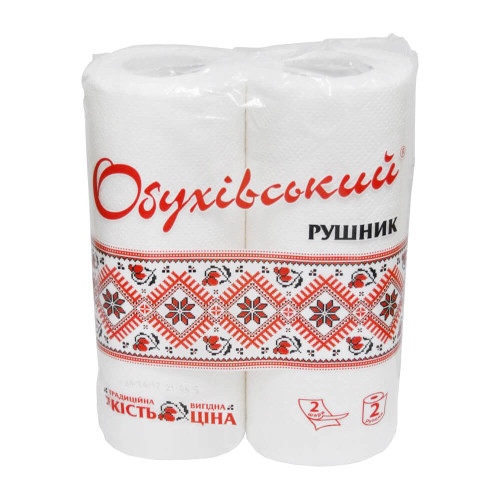 Паперові рушники Обухівський рушник, 2 рулони