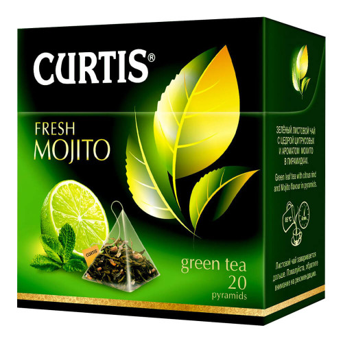Чай зелений CURTIS Fresh Mojito, 20 пакетиків