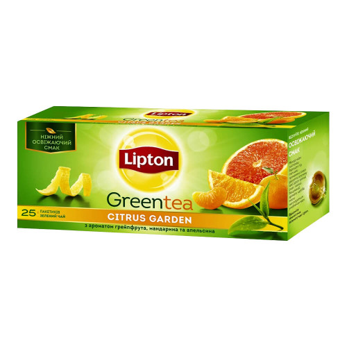 Чай зелений Lipton Greentea Citrus Garden, 25 пакетиків