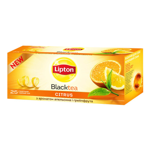 Чорний чай Lipton BlackTea Citrus, 25 пакетиків