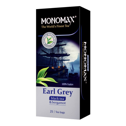 Чай чорний Мономах Earl Grey з бергамотом, 25 пак.