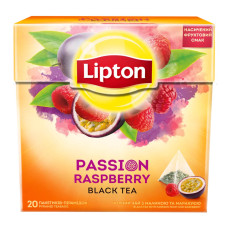 Чай чорний Lipton Маракуйя Малина Passion Raspberry 20 пак.