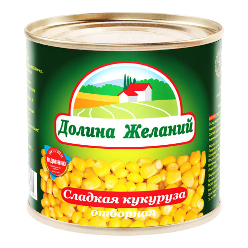 Кукурудза солодка Долина бажань, 425 мл