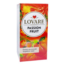 Чорний чай Lovare Passion Fruit 24 пакетика