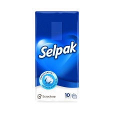 Хусточки паперові кишенькові Selpak гігієнічні, 10 шт.