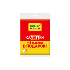 Серветки віскозні Бонус 10 штук універсальні