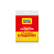 Віскозні серветки Бонус універсальні, 5 штук