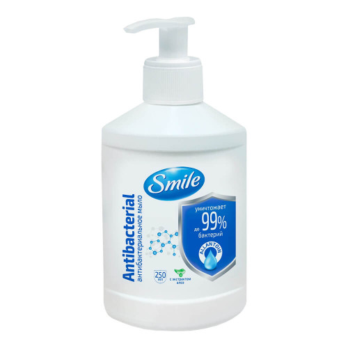 Рідке антибактеріальне мило SMILE з алое, 250 мл