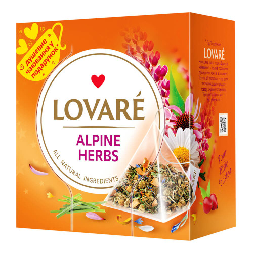 Чай Lovare ALPINE HERBS Альпійський луг 15 пірамідок