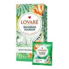 Зелений чай Lovare BAHAMIAN SOURSOP 24 пакетики