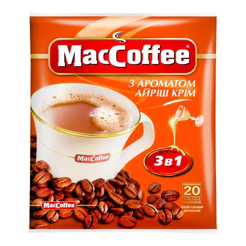 Кавовий напій MacCoffee Айріш Крім 3в1, 20 пак.