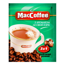 Кавовий напій MacCoffee Лісовий горіх 3в1, 20 пак.