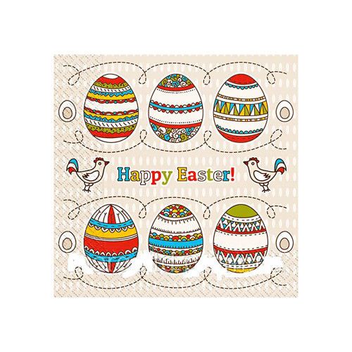 Паперові серветки Марго Happy Easter 33х33см 20шт.