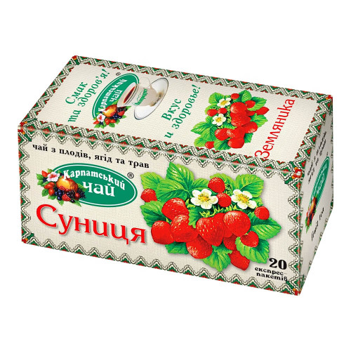 Карпатський чай Суниця, 20 пакетиків