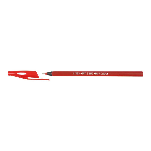 Ручка масляна червона LINEA Buromax BM.8362-03