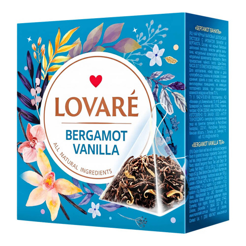 Чай чорний Lovare Bergamot Vanilla 15 пірамідок