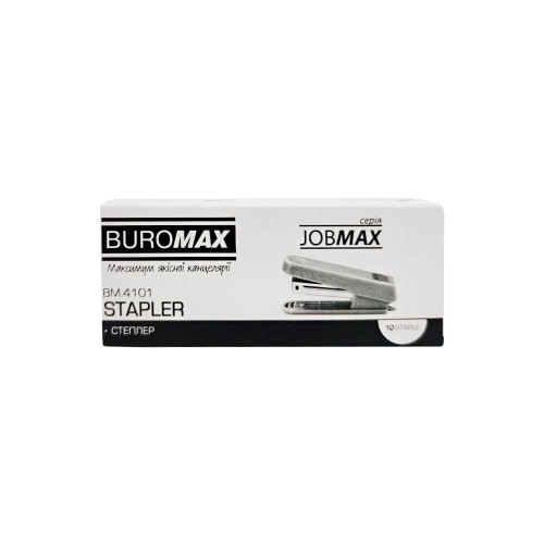 Степлер пластиковий JOBMAX до 10арк. (скоби №10), чорний