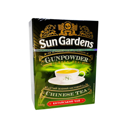 Зелений чай Sun Gardens Gunpowder 20 пірамідок