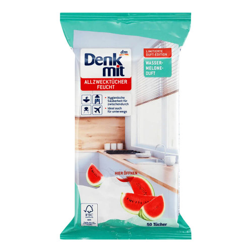 DenkMit Серветки для прибирання Кавун, 50 шт.