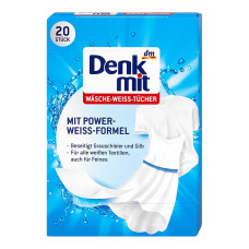 Серветки для прання білих тканин Denkmit 20 шт.