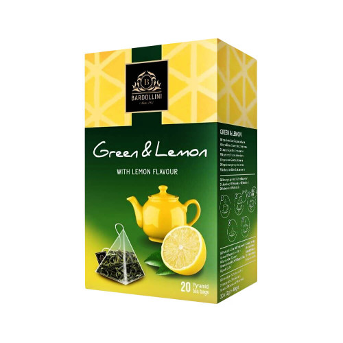 Чай Bardollini Green Lemon 20 пірамідок