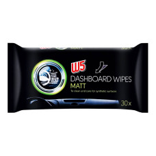 Вологі серветки для автомобільних панелей W5 Dashboard Wipes Shine 30 шт.