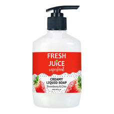 Крем-мило Fresh Juice Полуниця з маслом Чіа, 460 мл дозатор